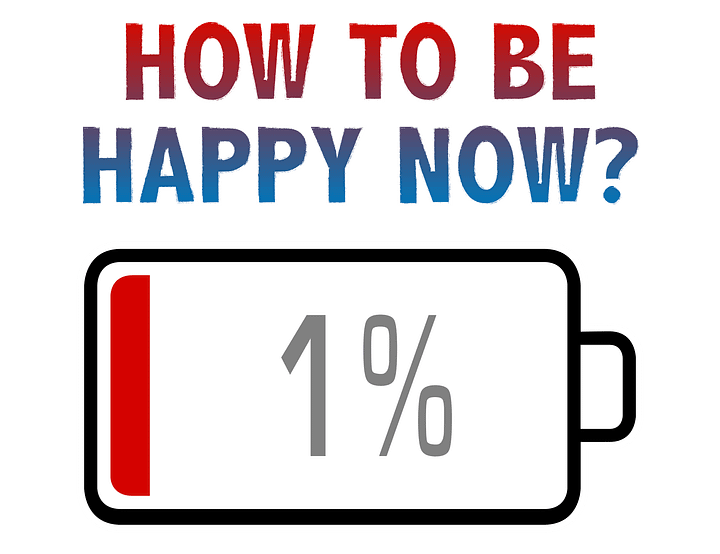 How To Be Happy Now? with Battery at 1% T-Shirt product image (2)