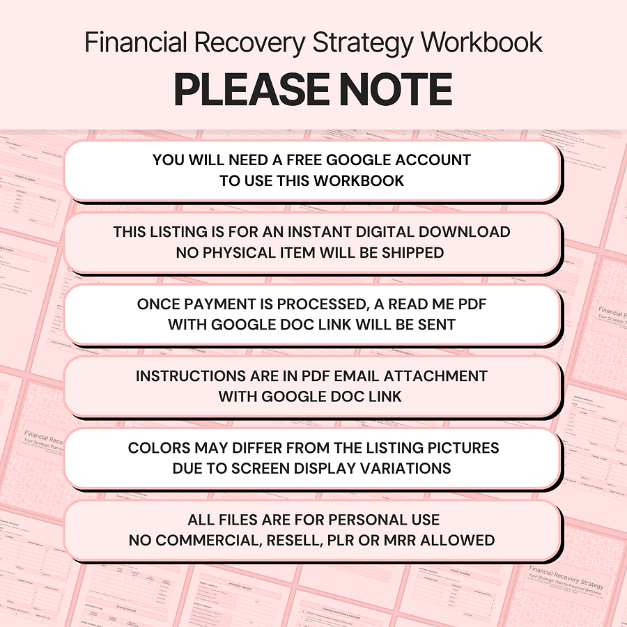 Financial Recovery Strategy - Google Docs product image (9)