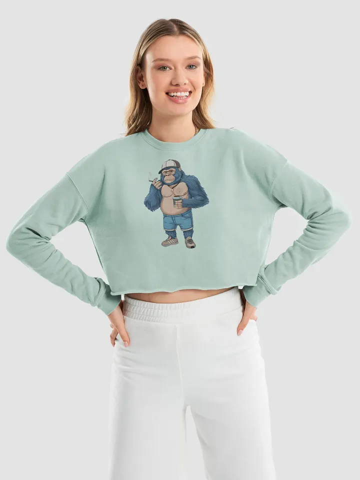 Blue Gorilla Women's Fleece Crop Sweatshirt product image (1)
