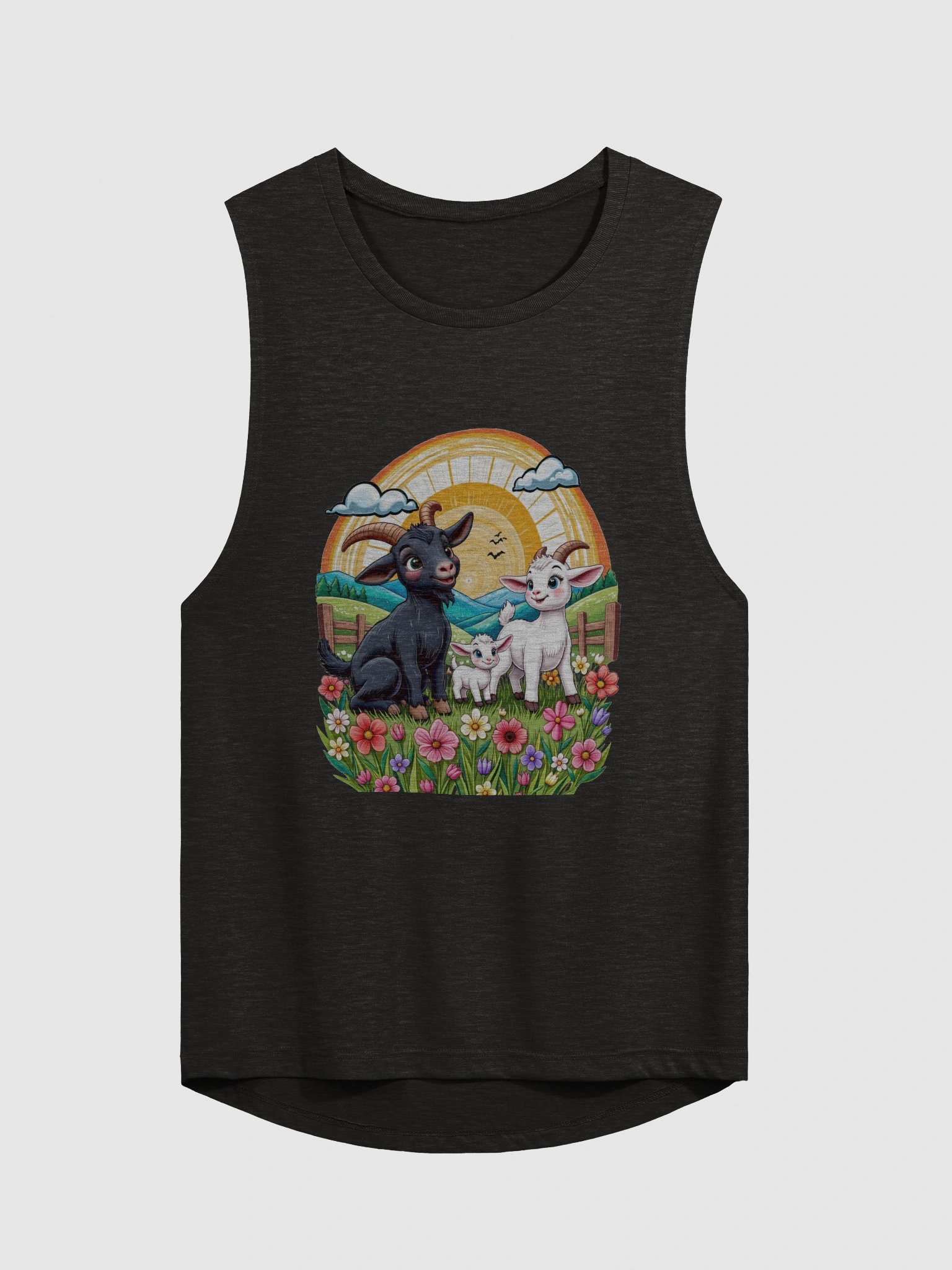 Colorful Goat Family Women's Flowy Tank product image (4)