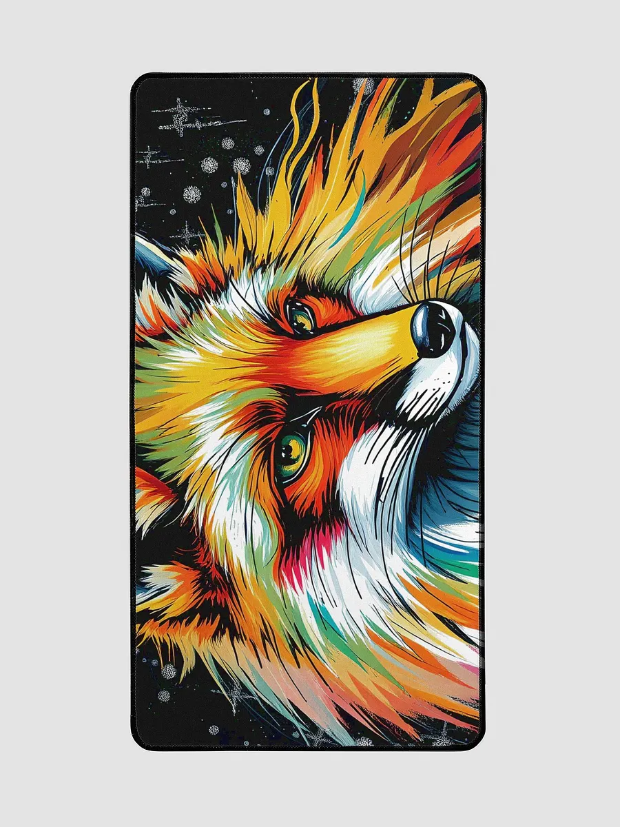 fluffy fox Desk Mat product image (2)