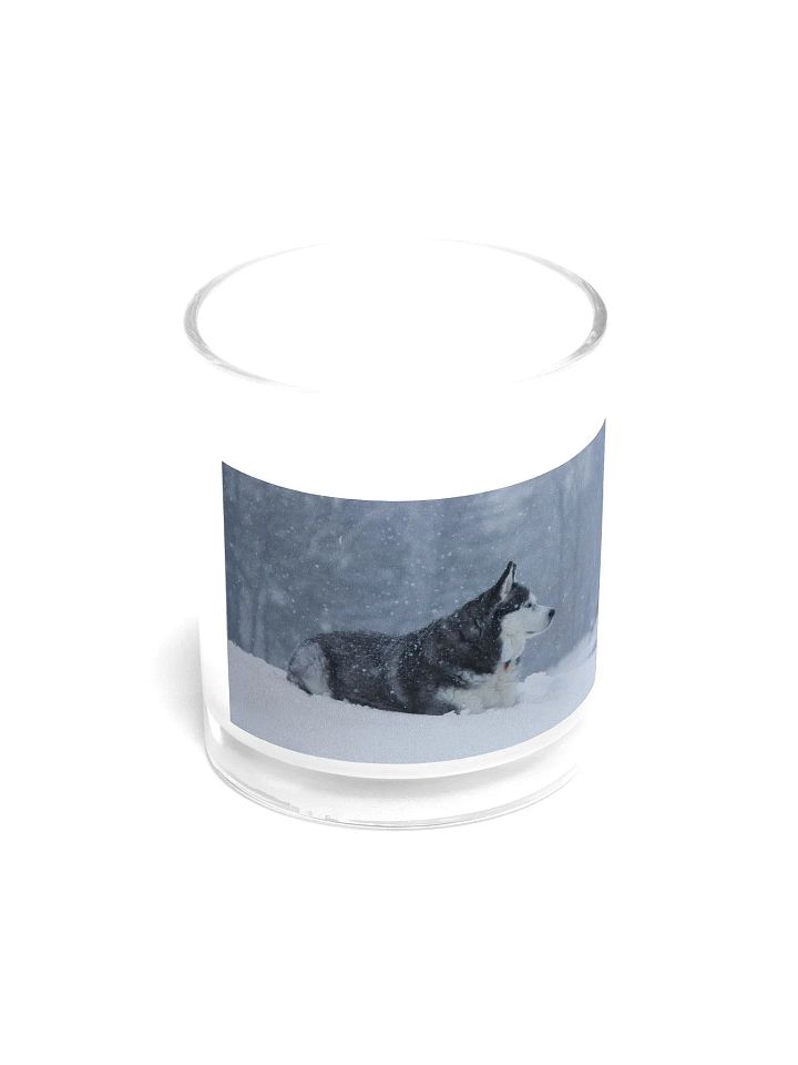 Blue Eye Siberian Husky in the Snow - Candle product image (2)