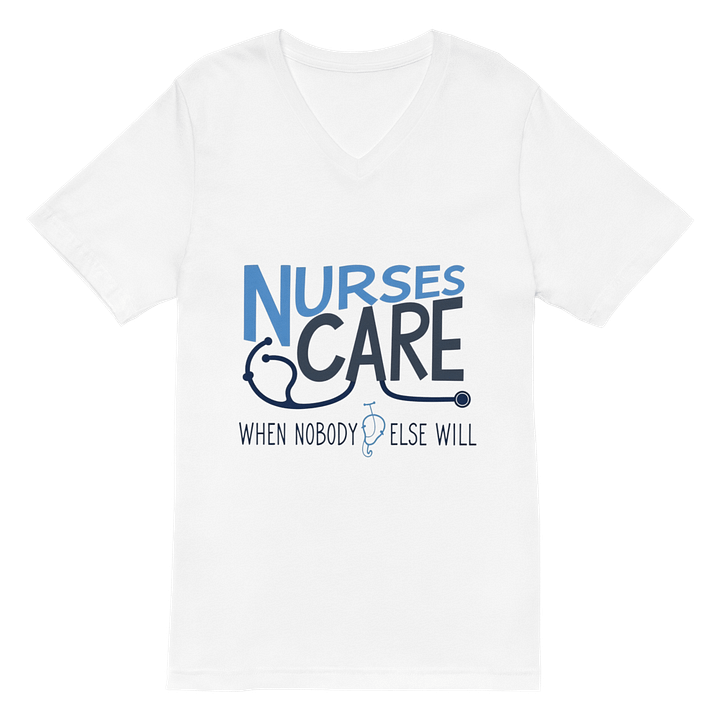 Nurses Care Stethoscope V-Neck Tee product image (2)