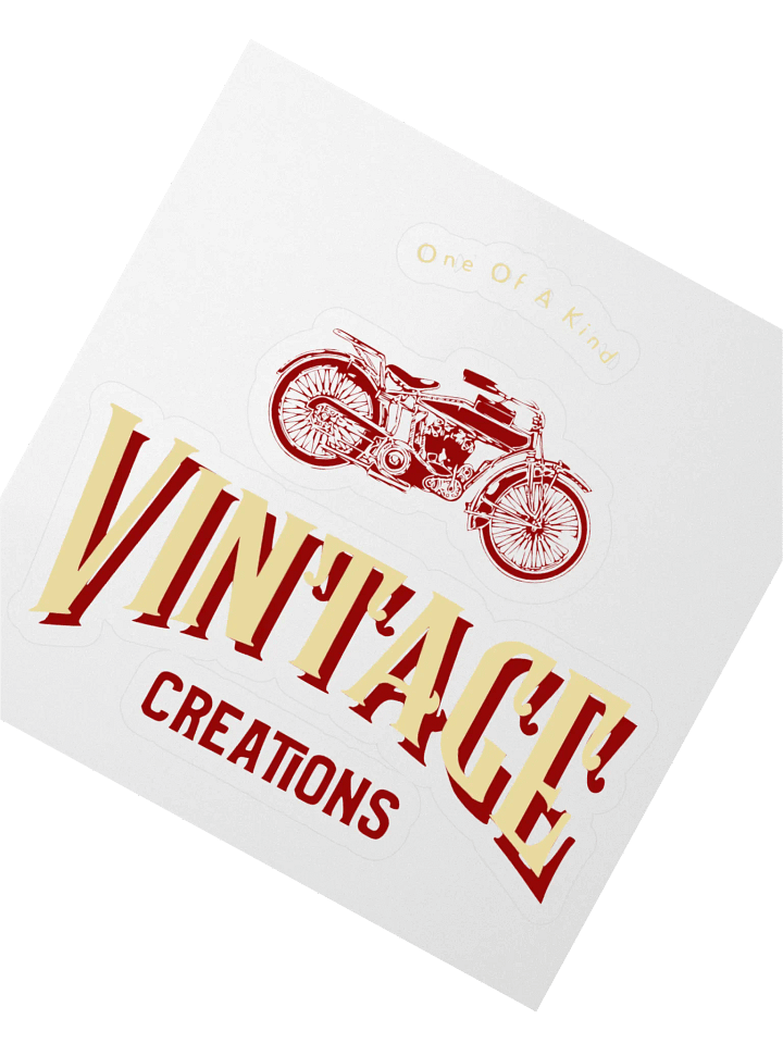 Vintage Motorcycle Kiss Cut Sticker product image (2)