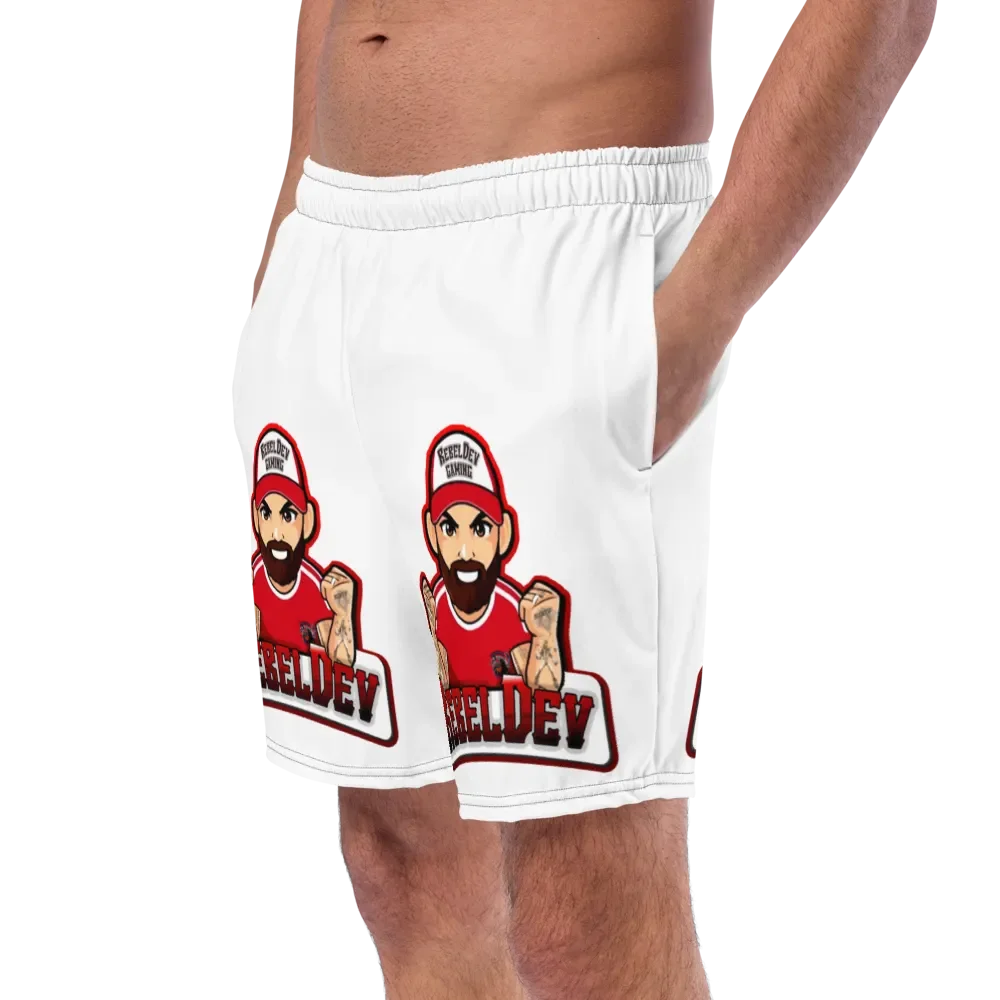 RebelDev white swim trunks product image (9)