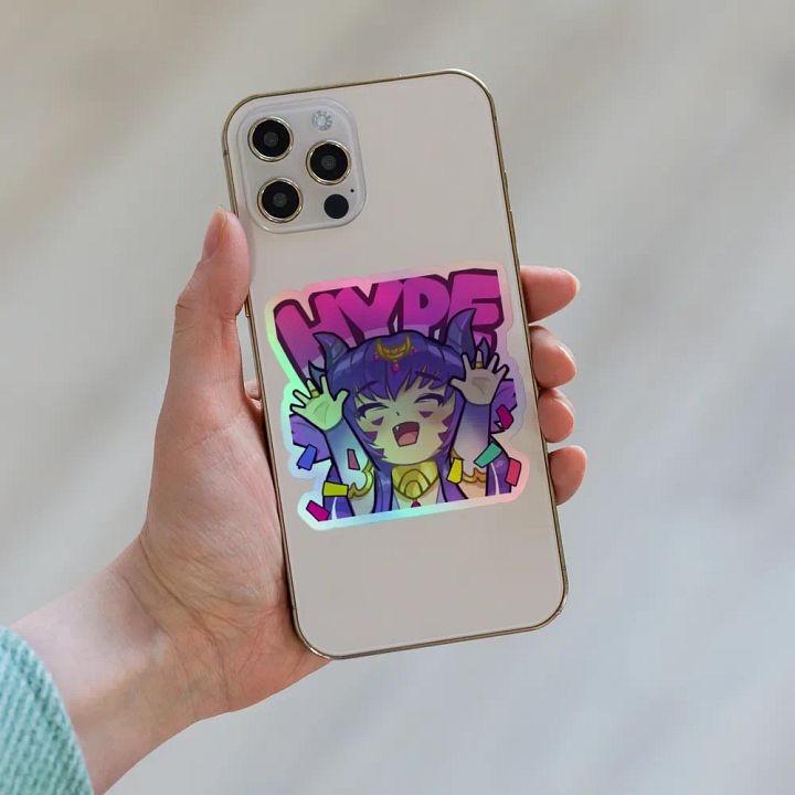 CosmicChroma - Vtuber HYPE Twitch Emote - Holographic Sticker product image (1)