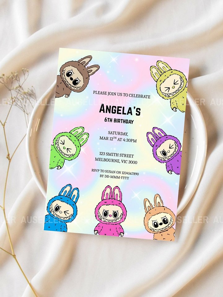 Labubu Birthday Invitation product image (2)