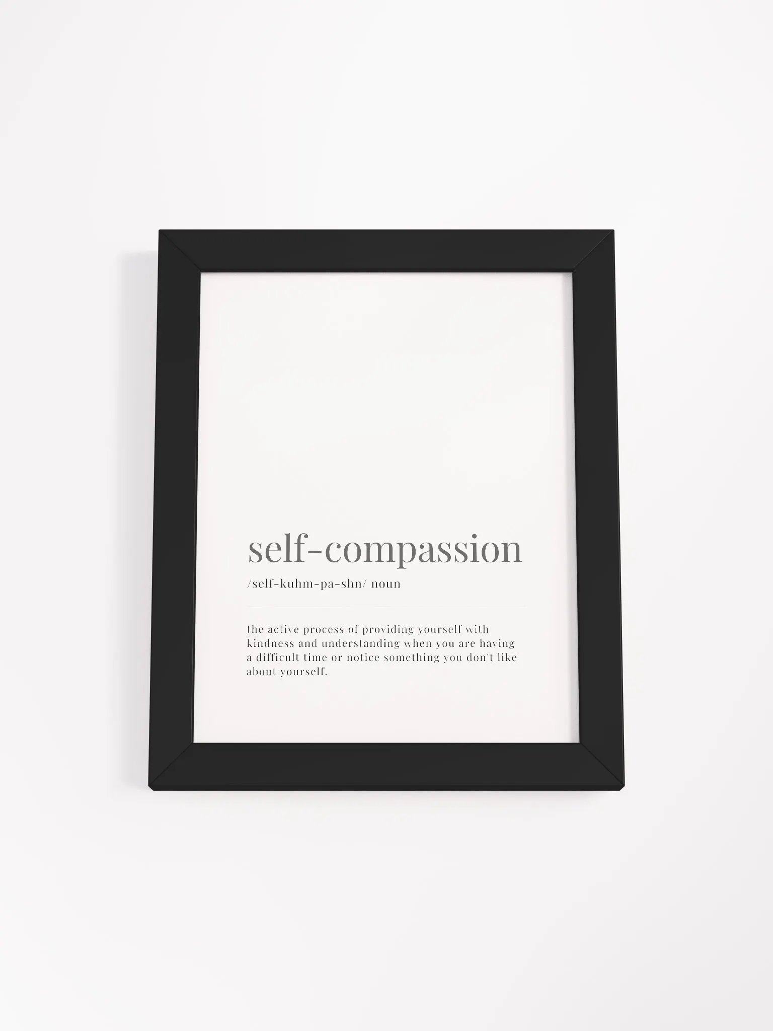 Self-Compassion Definition Framed Print product image (1)