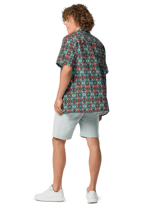 Green Stained Glass – Tropical Pattern Hawaiian Shirt product image (4)