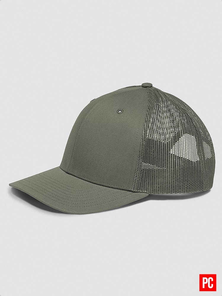 Plain Color Loden Snapback Mesh Trucker Hat product image (5)