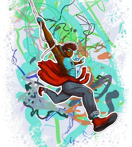 My toddler wanted to be a Spidey, so we got to work.

He did the essential squiggles.

#digitaldrawing #comicart #comicartist...