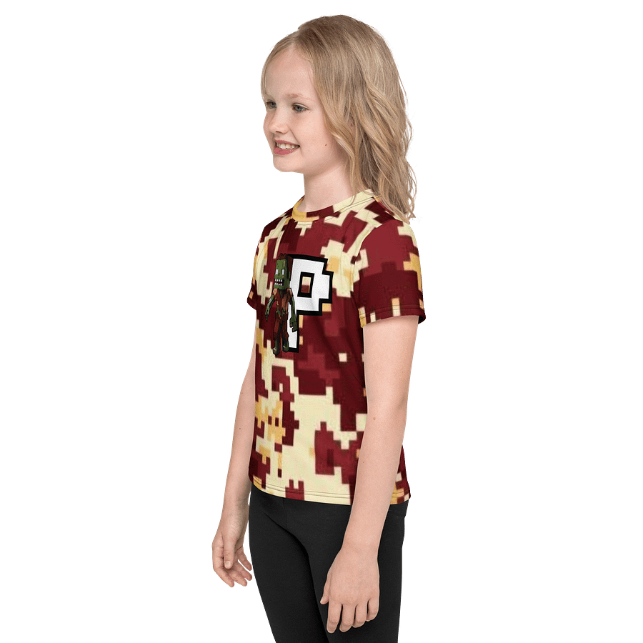 Patient PixelZ Kids T-Shirt (Pixel Zombie v2 Red/Tan) product image (3)