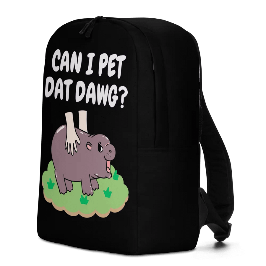 MOODENG'S CAN I PET DAT DAWG? BLACK BACKPACK product image (7)