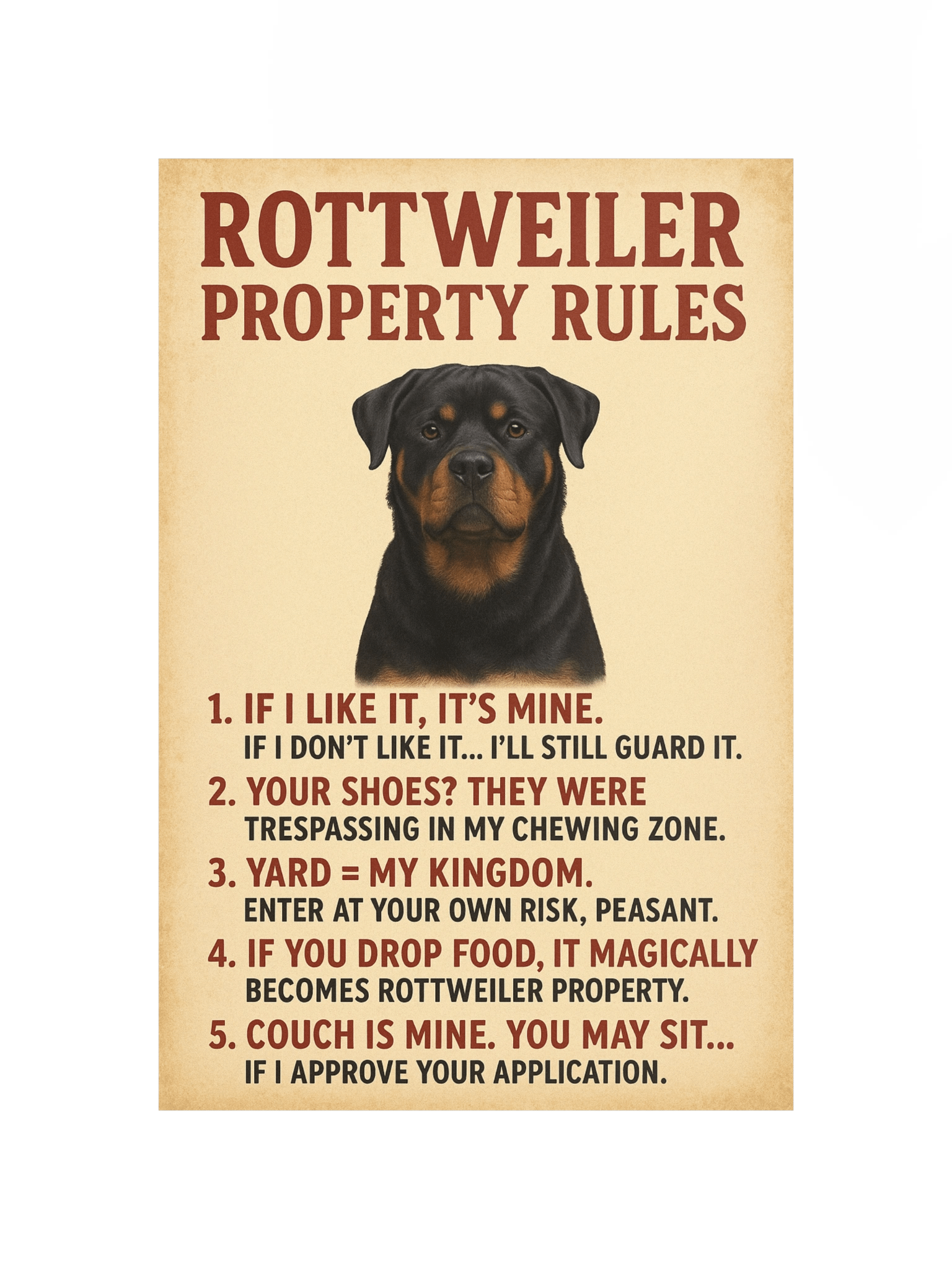 Rottweiler Property Rules Poster product image (10)