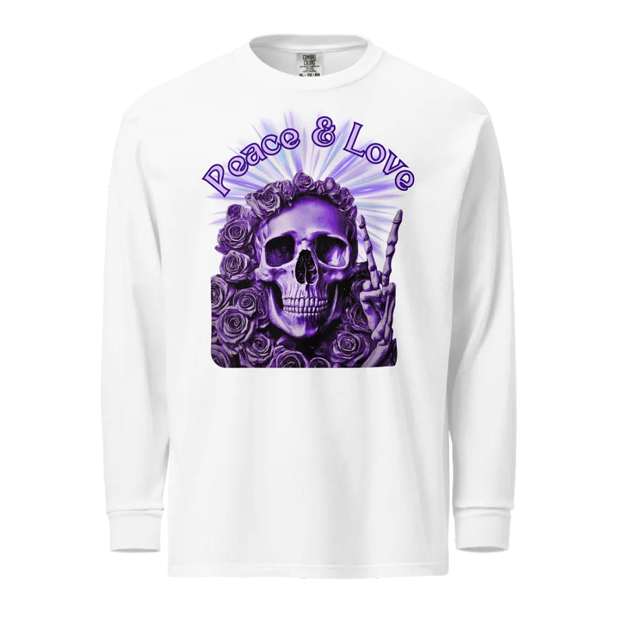 Peace Skull heavyweight long sleeve tee product image (1)