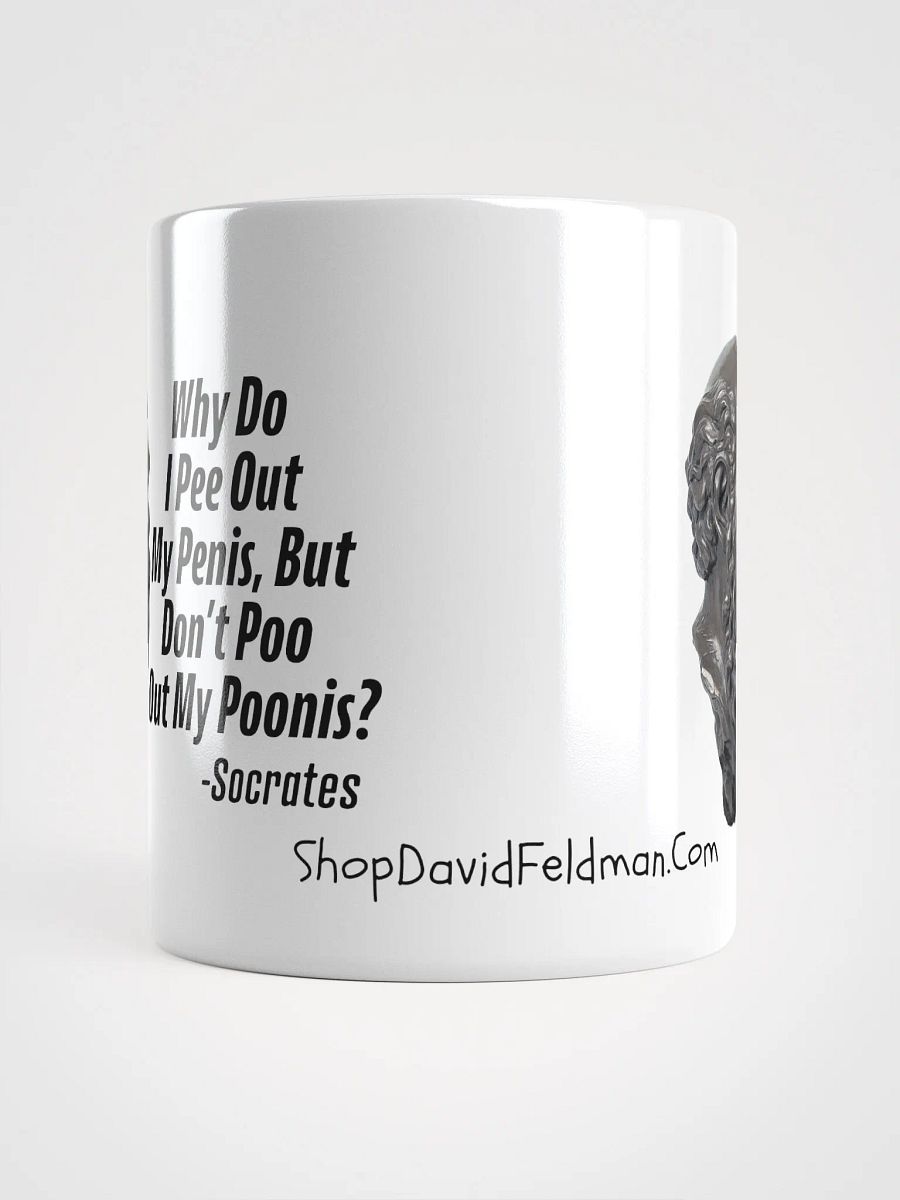 Socrates: Why Do I Pee Out My Penis, But Don't Poo Out My Poonis? Ceramic Coffee Mug product image (5)