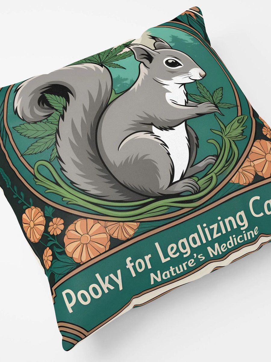 Comfy Pillow: Pooky for Legalizing Cannabis, Nature's Medicine, flowers, leaves, romantic style product image (7)