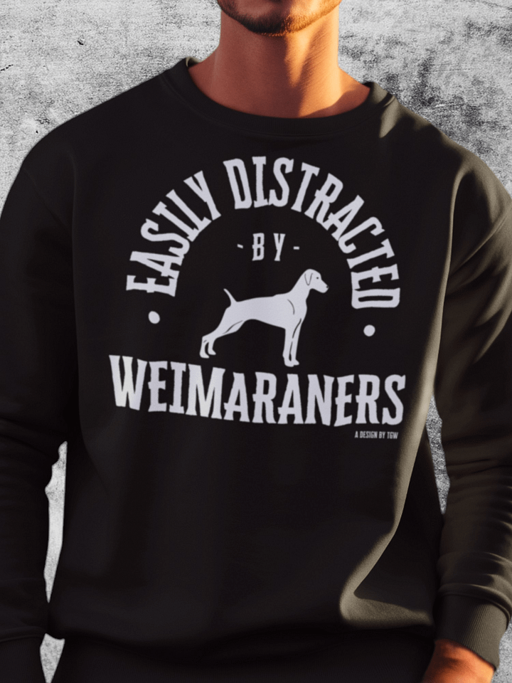 Easily Distracted (wht) - Cotton Heritage Premium Sweatshirt product image (1)