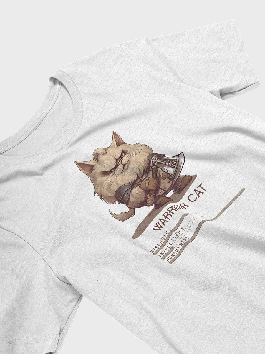 RPG Warrior Cat unisex short sleeve T-shirt for gamers and cat lovers product image (3)