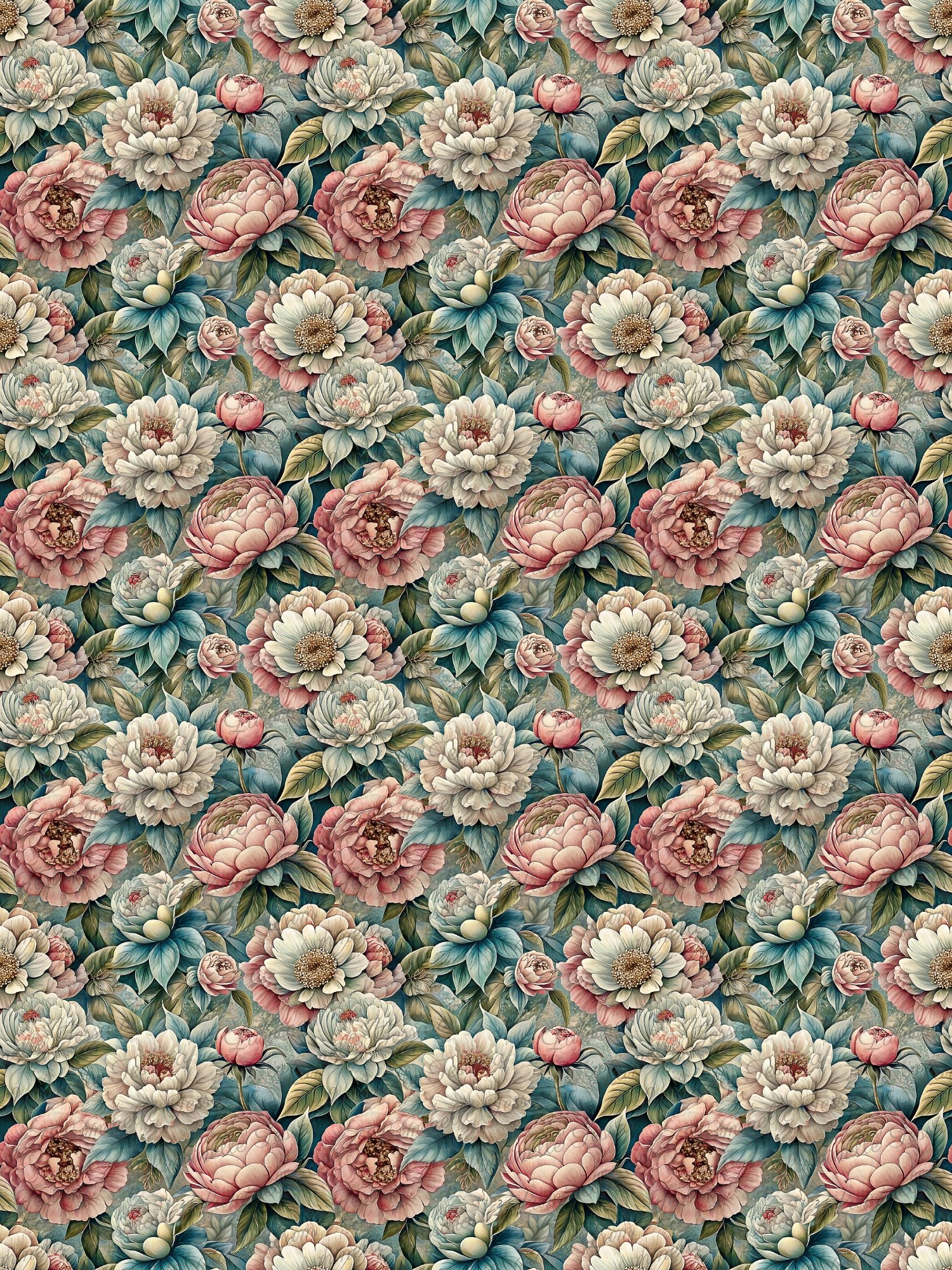 Vintage Garden Florals – Seamless Digital Paper Bundle product image (5)