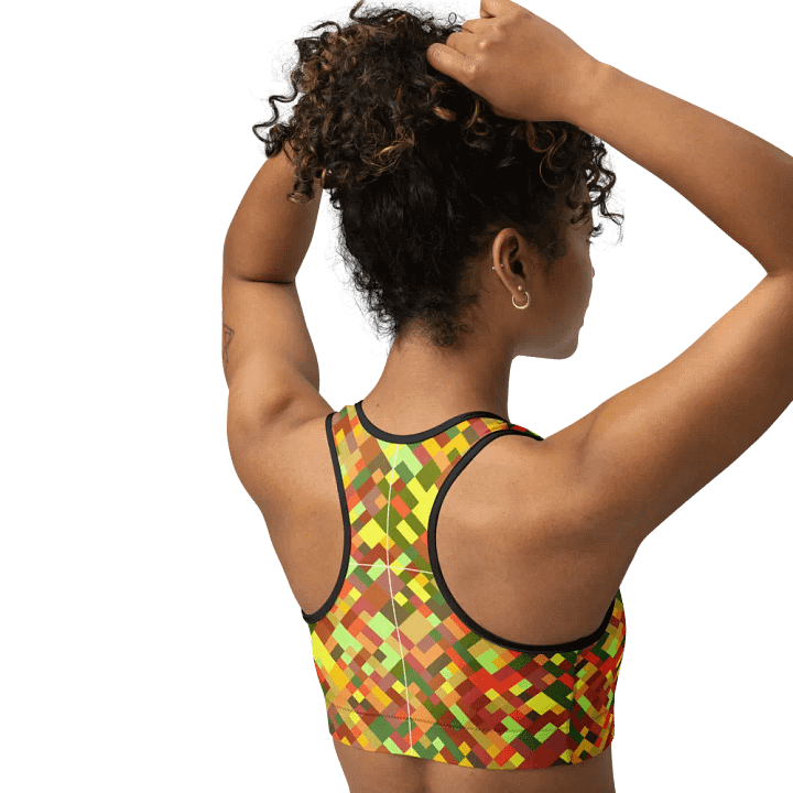 Colorful Mosaic Pattern Sports Bra - v2 product image (2)