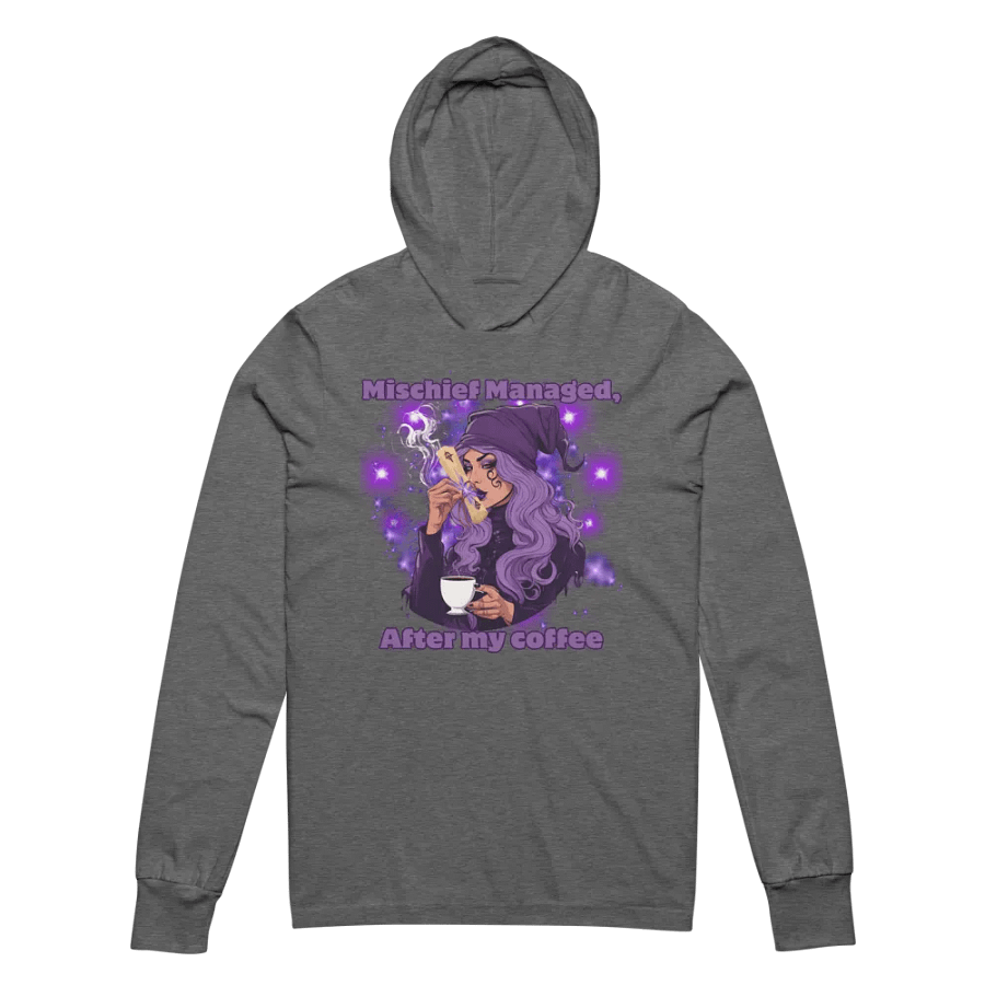 Mischief Managed after Coffee Hooded tee product image (2)