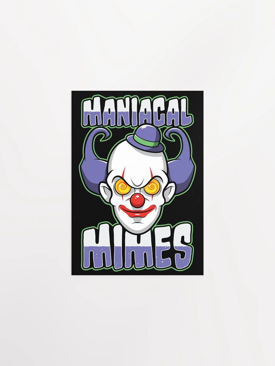 Maniacal Mimes Creepy Clown Poster – Spooky & Funny Wall Art product image (1)