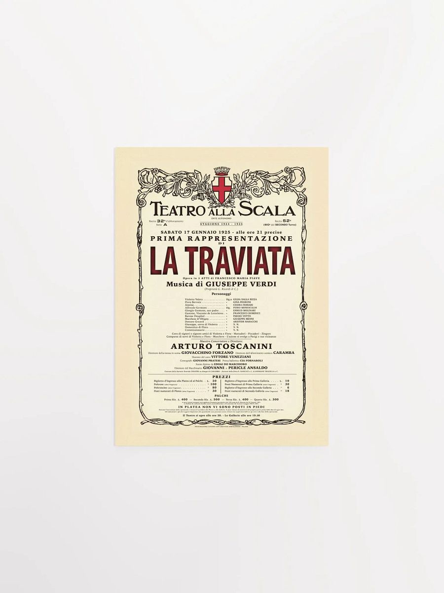 Vintage-Style La Scala La Traviata Opera Poster product image (4)