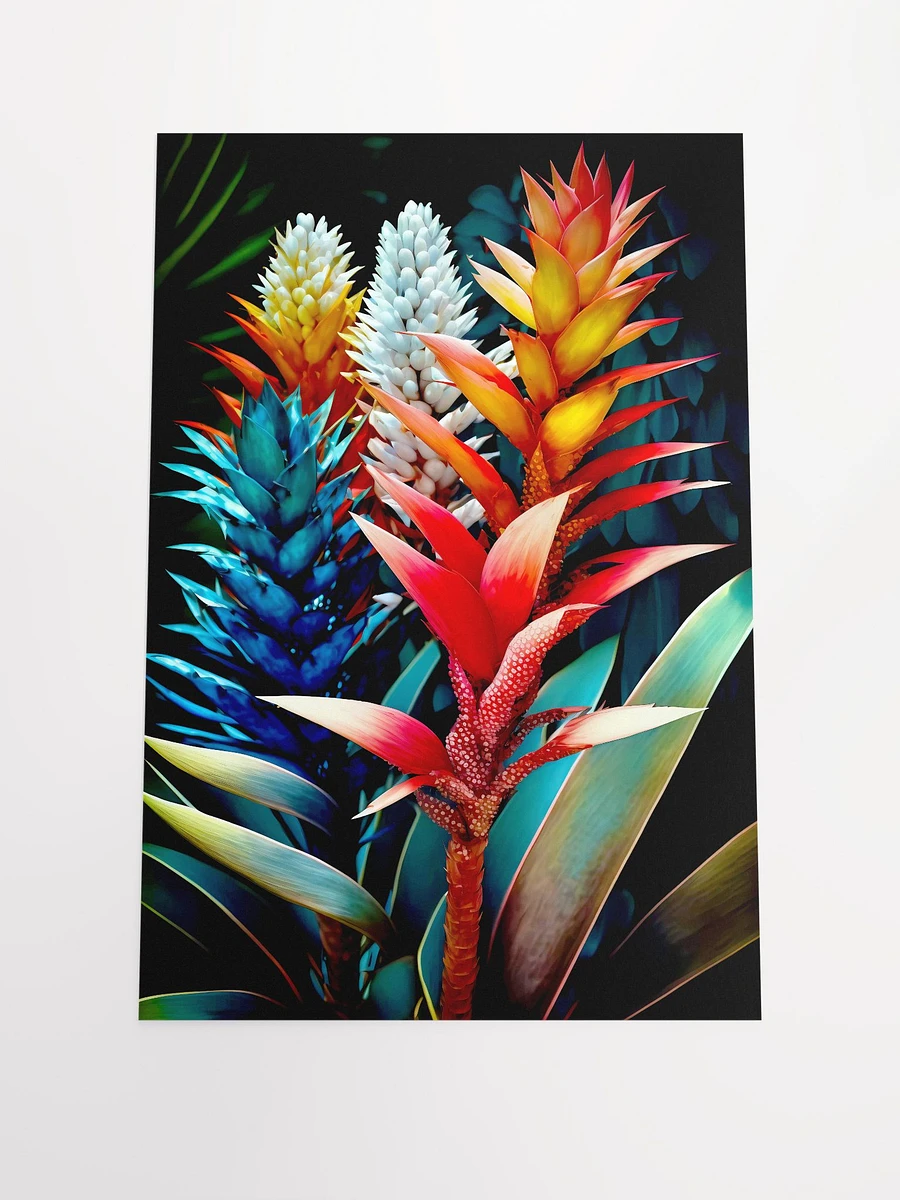 Tropical Aechmea Splendor - Exquisite Bromeliad Botanical Art Print Matte Poster product image (3)