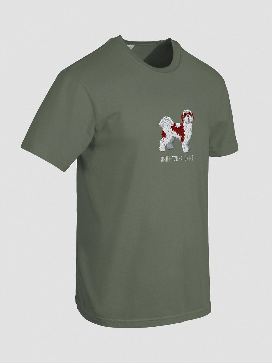 Shih-Tzu-ationship T-Shirt(Embroidered) of a Shih Tzu(Chocolate & White) product image (38)