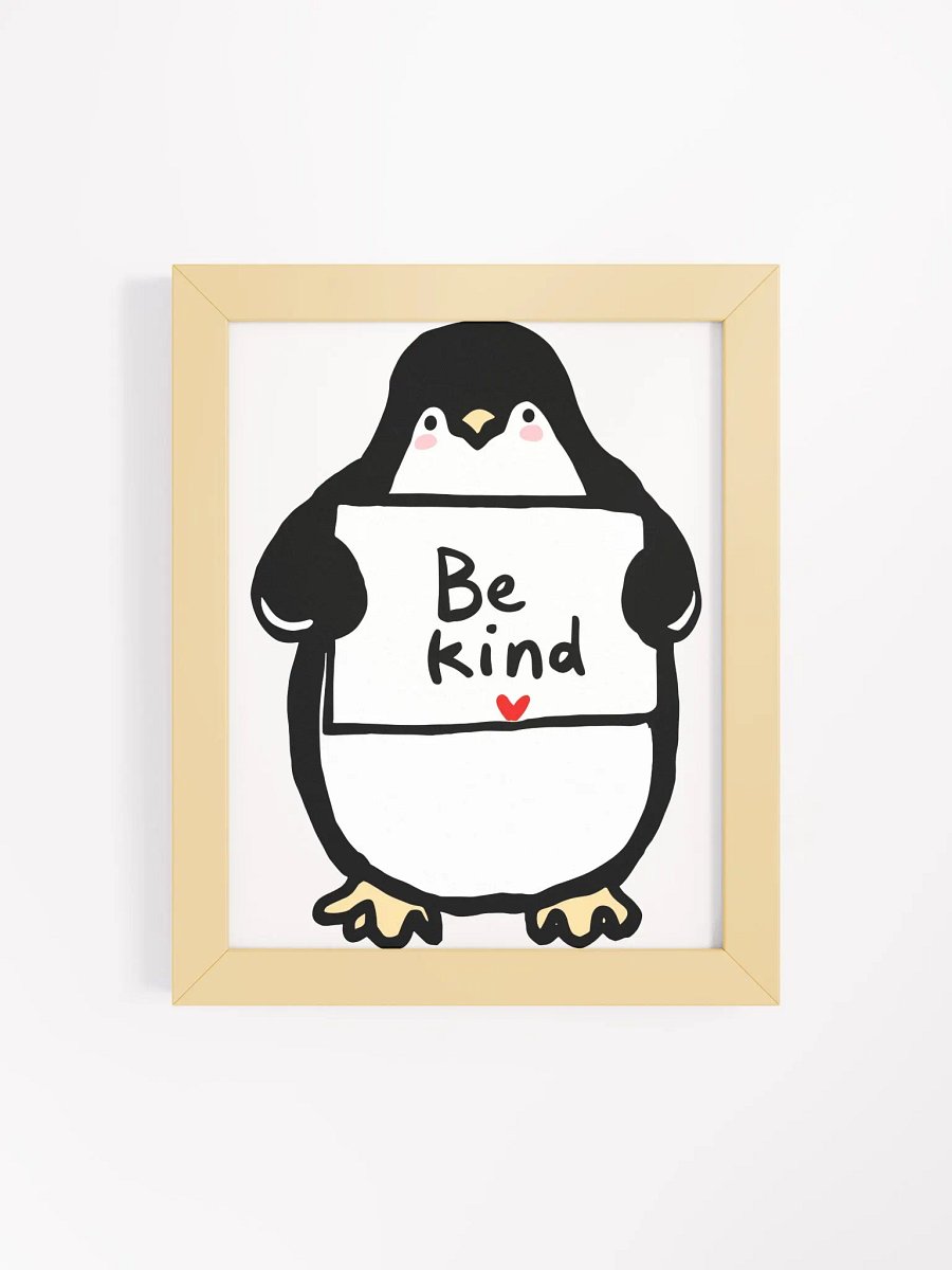 Kindness Penguin Framed Matte Poster product image (80)