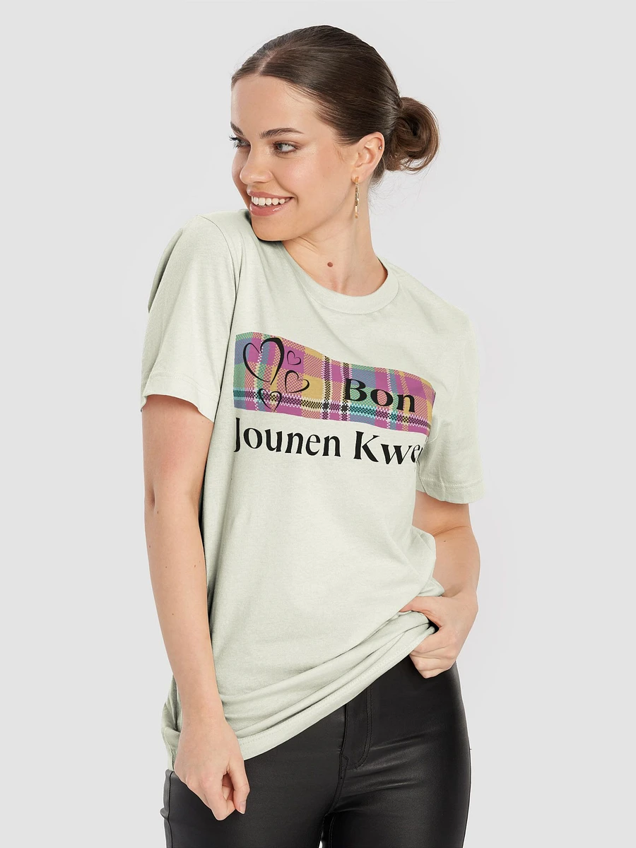 Bon Jounen Kweyol Hearts Madras T-Shirt product image (78)