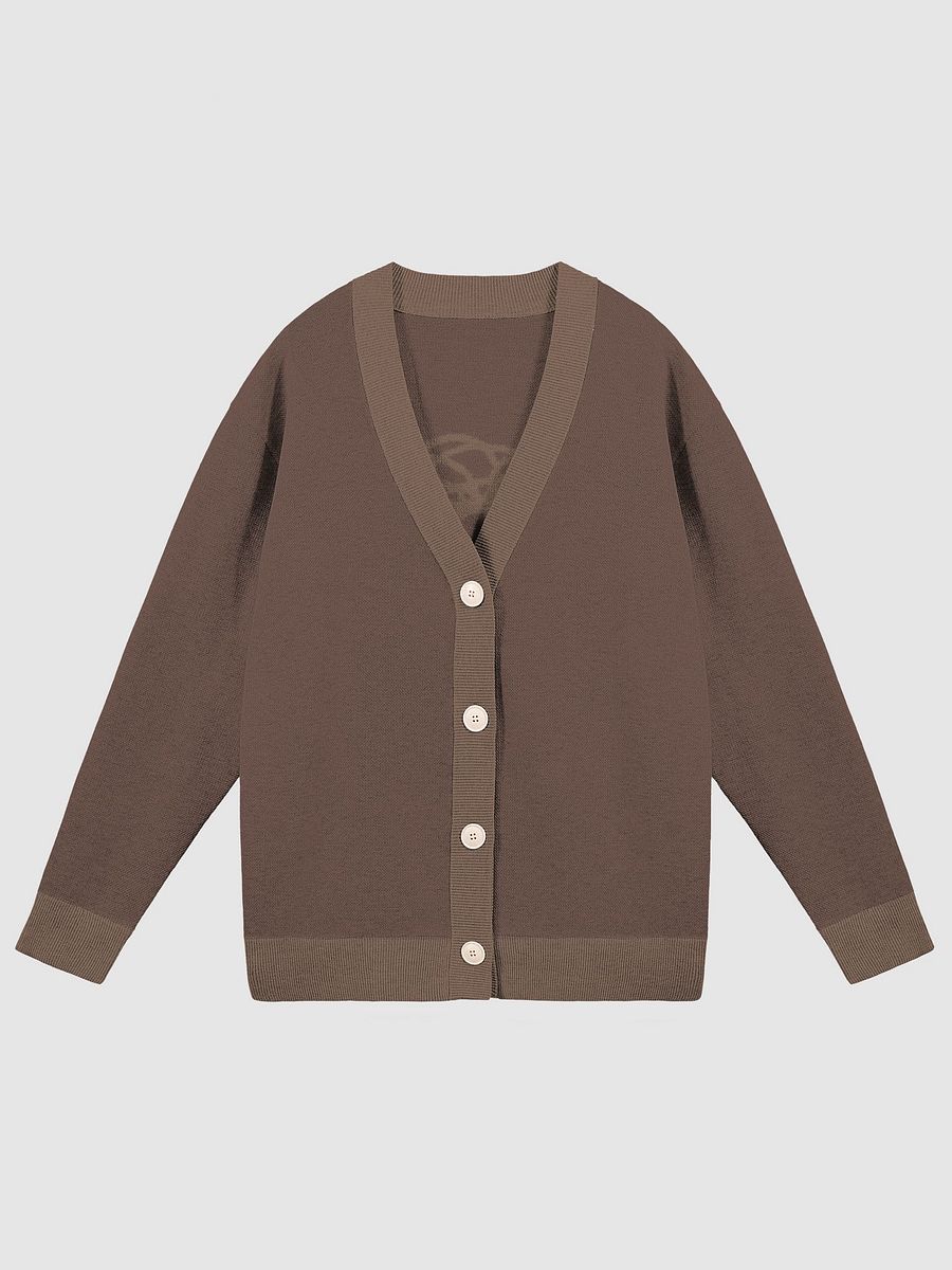 BUSY-BRAINED (lg. design, duotone brown) knitwear cardigan product image (1)
