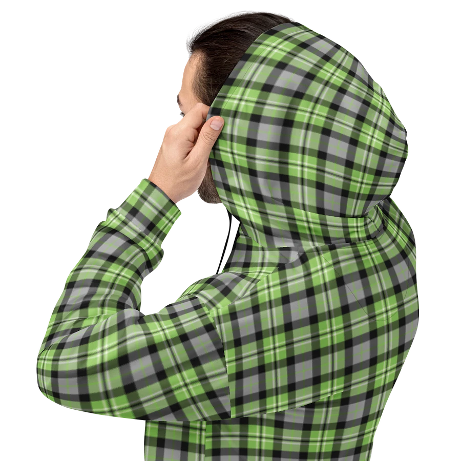 Light Green and Gray Plaid Hoodie product image (8)