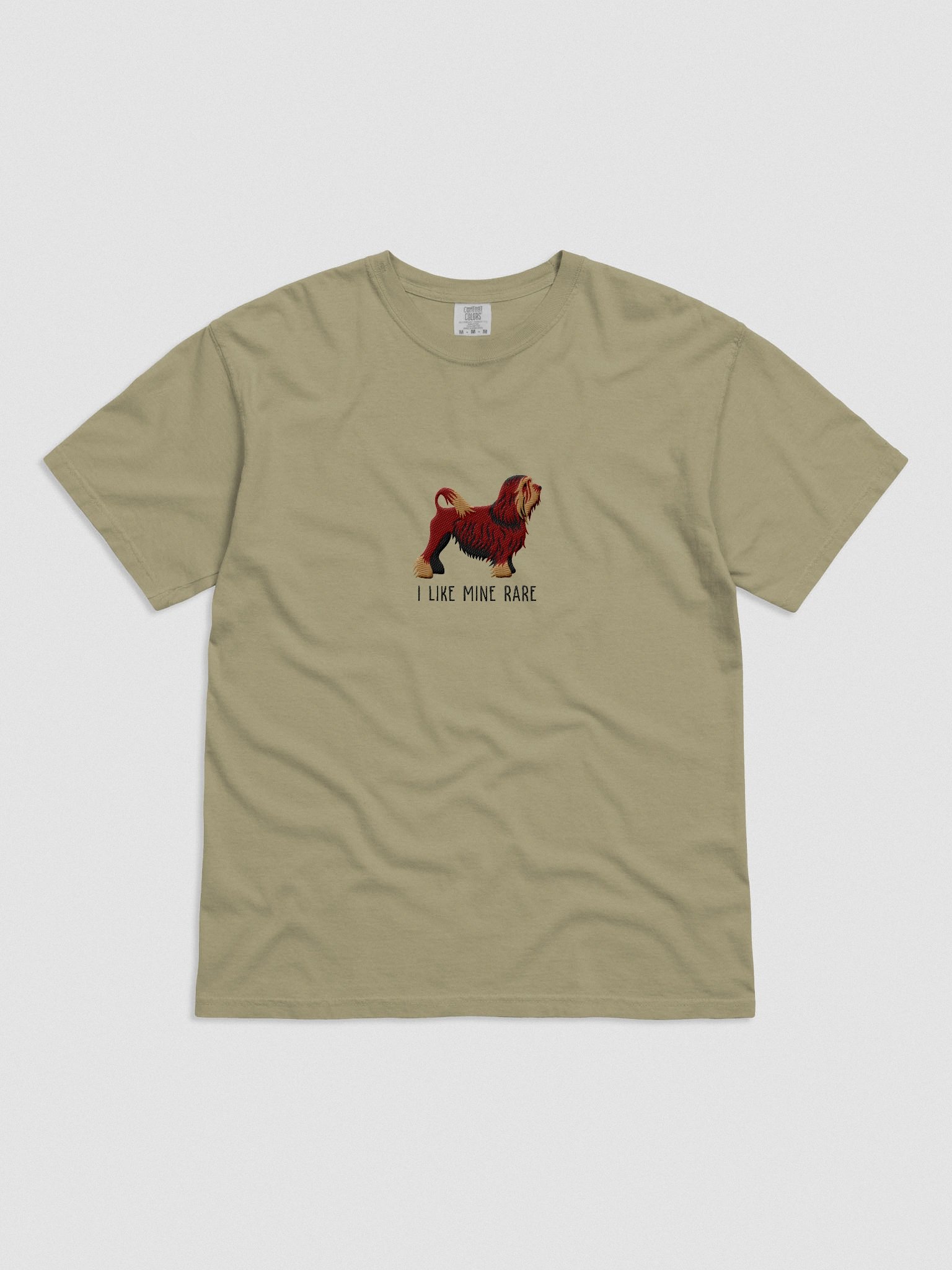I Like Mine Rare T-Shirt(Embroidered) of a Lowchen(Chocolate) product image (4)