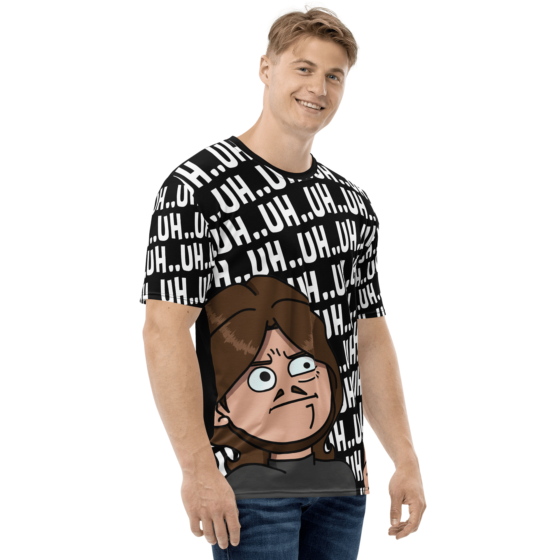Uh..Uh..Uh All Over Print T-Shirt | Black product image (3)