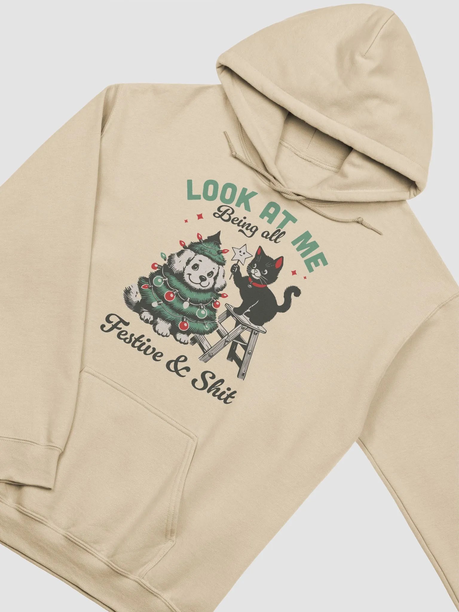 Look at me being all festive and shit Hoodie product image (2)
