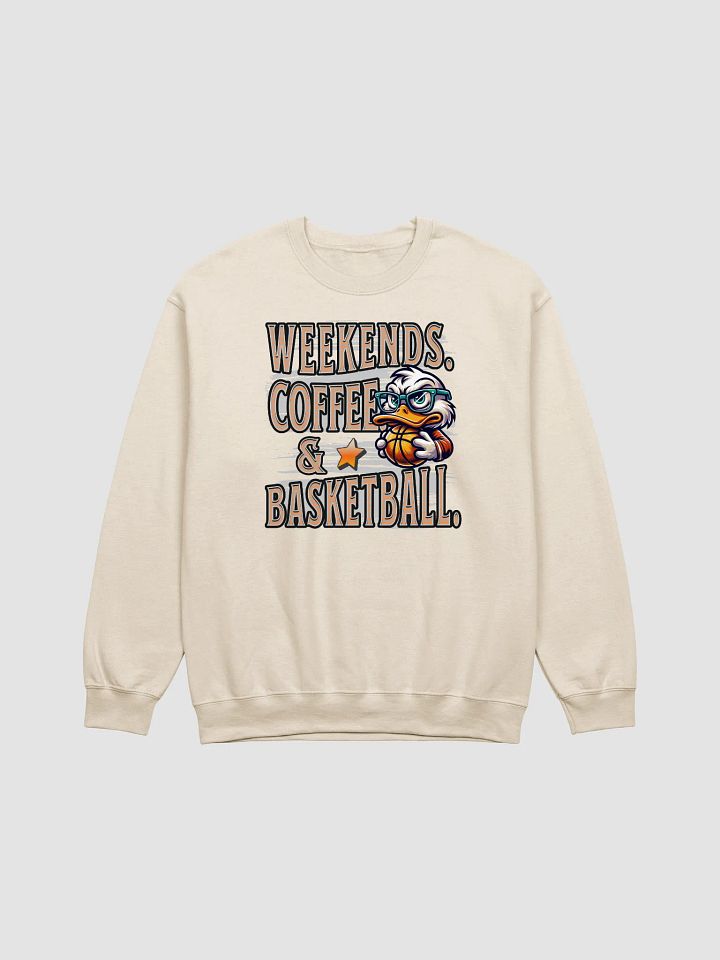 Weekends Coffee And Basketball Duck Vibes Crewneck Sweatshirt product image (13)