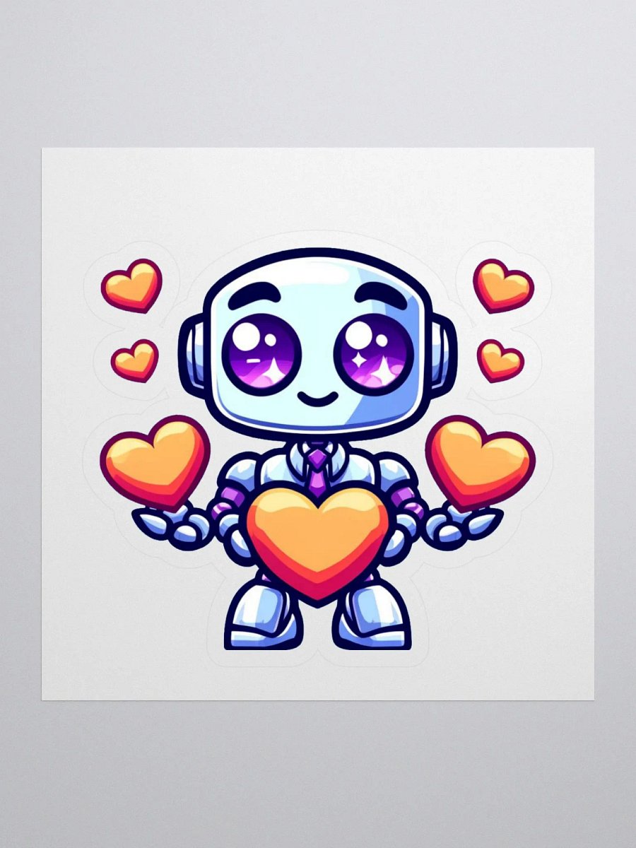 Robot Love Kiss Cut Stickers product image (1)