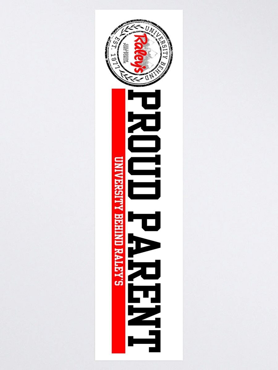 UBR Proud Parent Bumper Sticker product image (2)