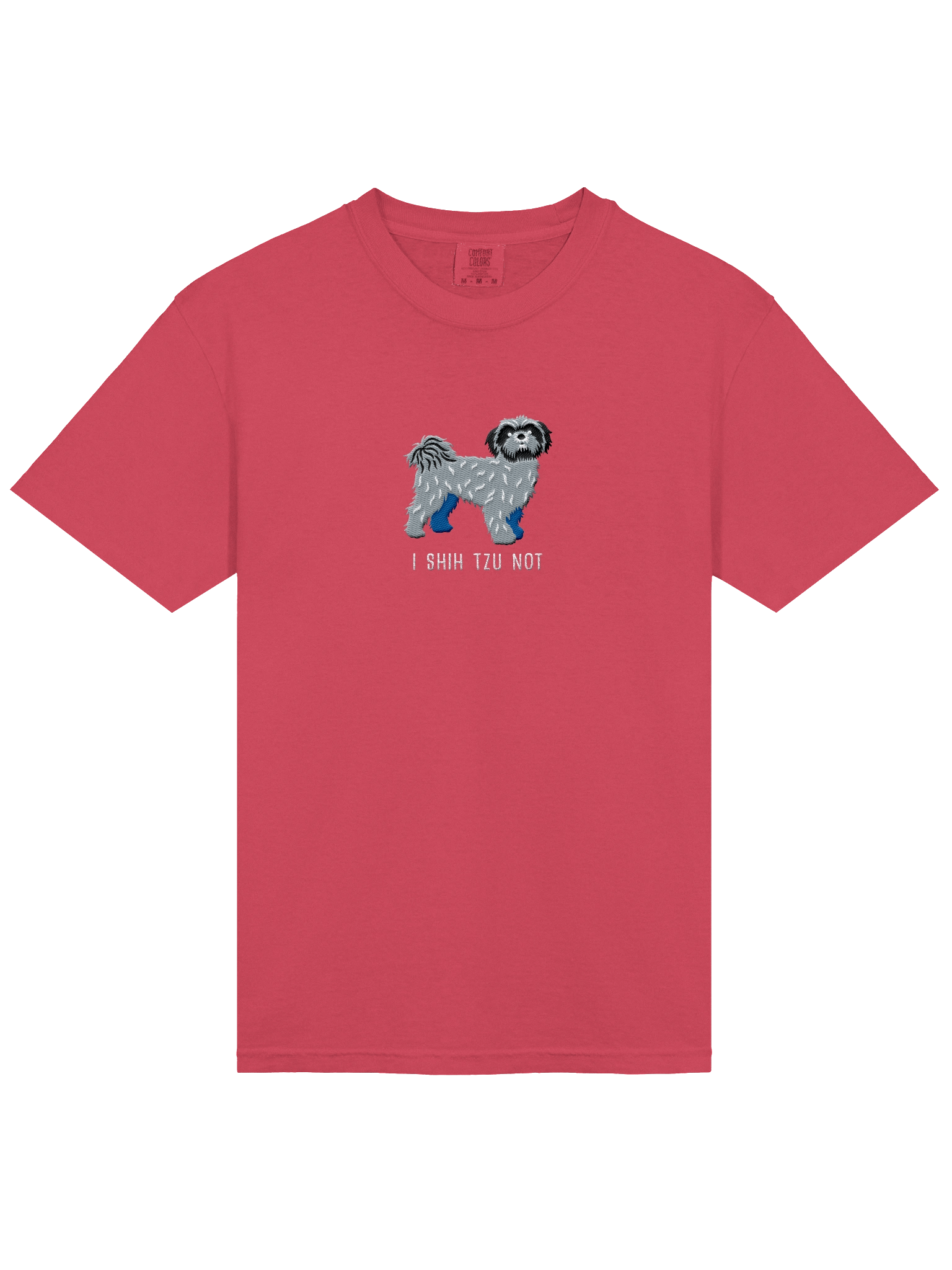 I Shih Tzu Not T-Shirt(Embroidered) of a Shih Tzu(Blue) product image (43)
