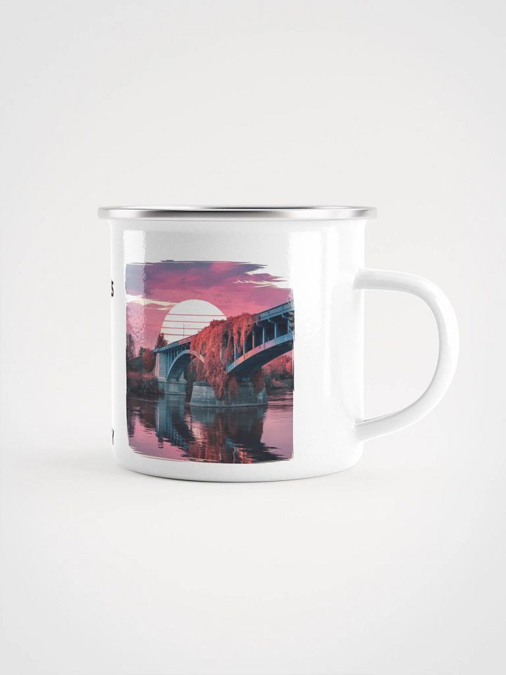 Sunset Bridge Enamel Mug product image (1)
