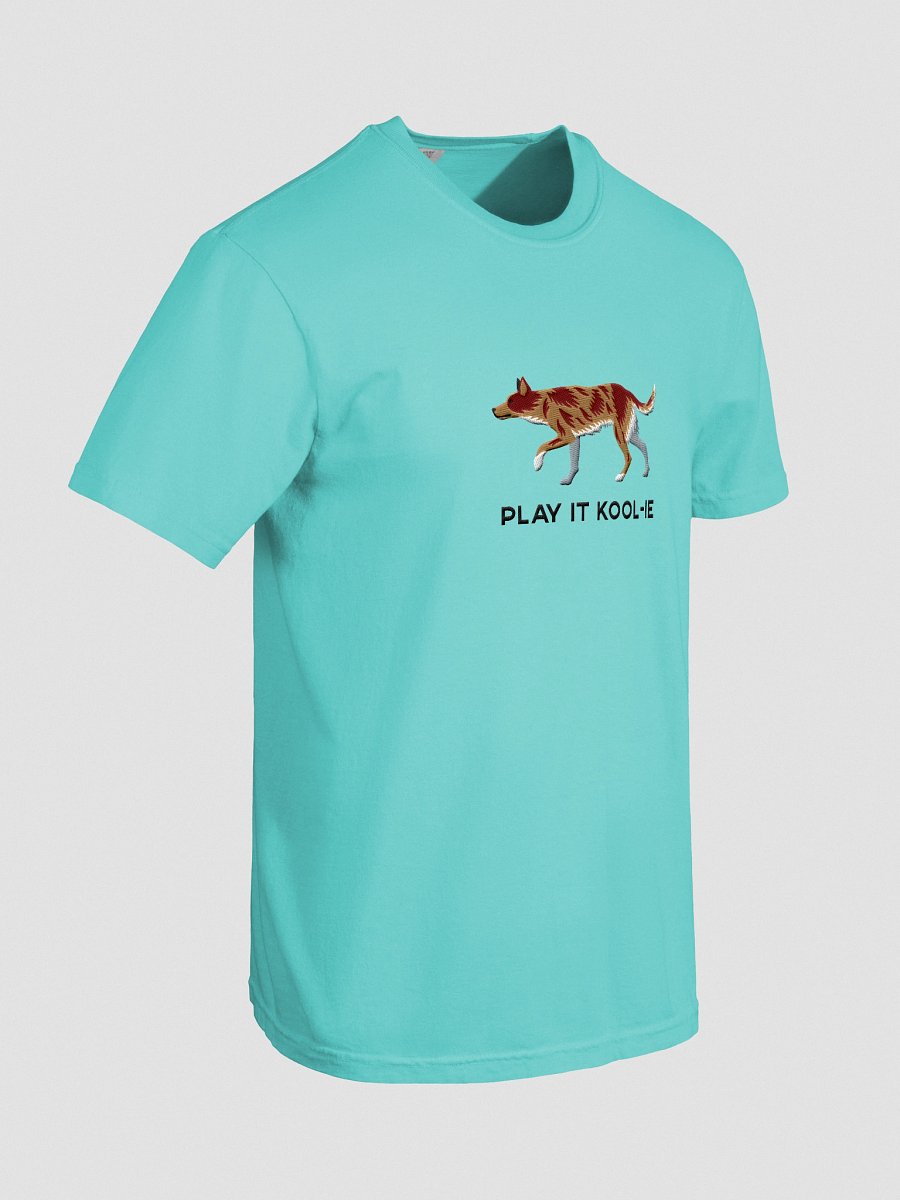 Play It Kool-ie T-Shirt(Embroidered) of an Australian Koolie(Red Merle) product image (48)