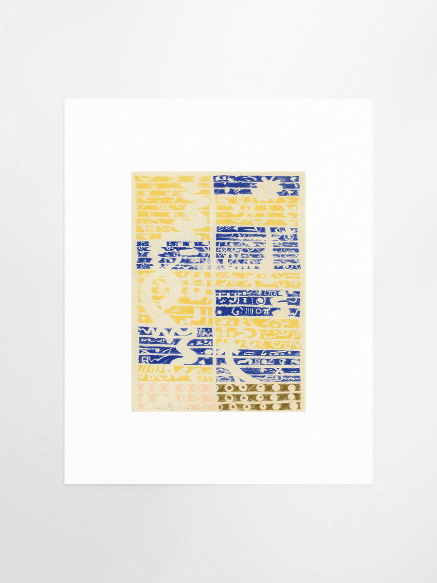 Blue gold pink brown 03.15.90 Print product image (2)