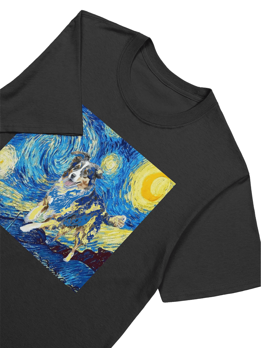 Australian Shepherd Starry Night Camouflage Dog Art T-Shirt product image (9)