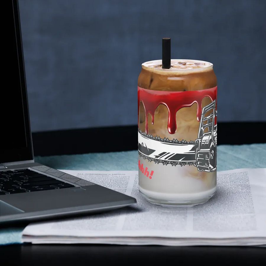 Chainsaw Scare! Glass Can Cup product image (33)