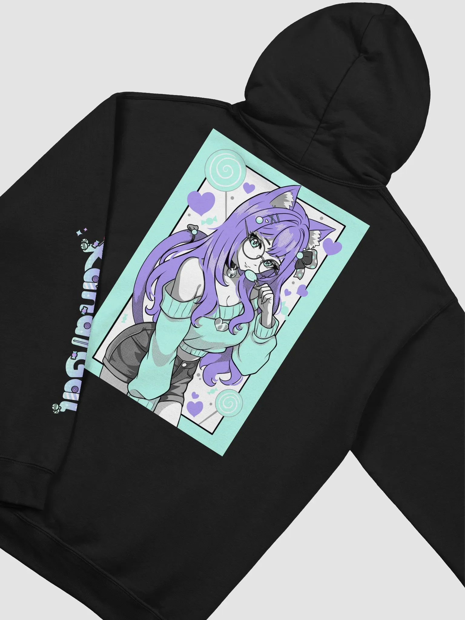 Kandi Waifu Hoodie - Black ONLY Design (S-5XL) product image (4)