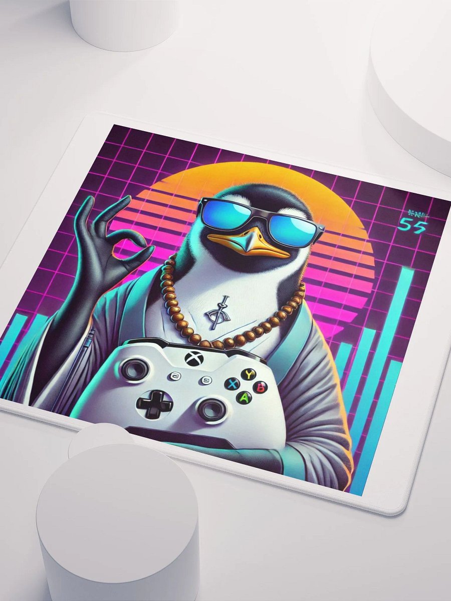 Retro Penguin Gaming Mouse Pad product image (3)