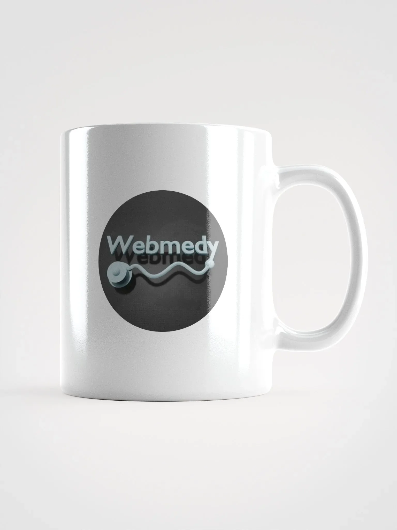 Webmedy White Glossy Mug – Sip Health, Sip Style product image (1)