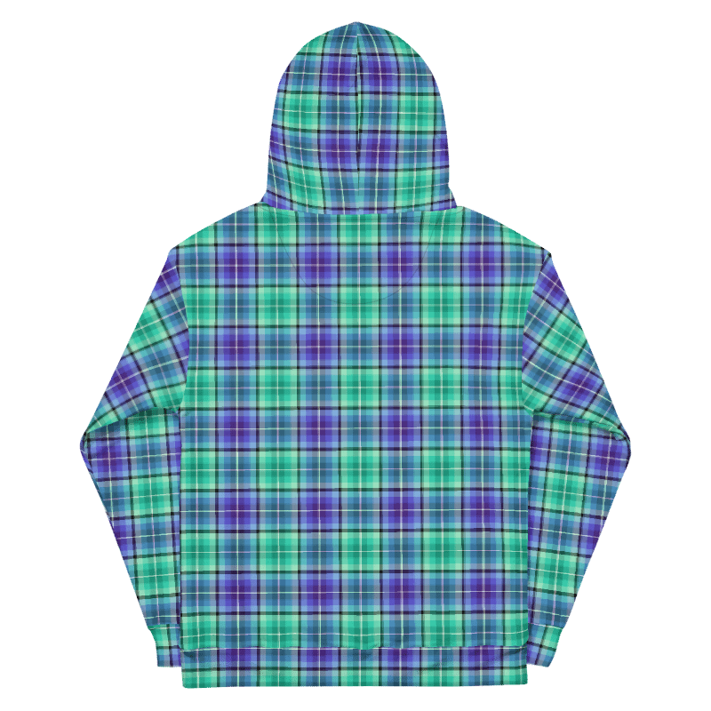 Bright Green and Purple Plaid Hoodie product image (7)
